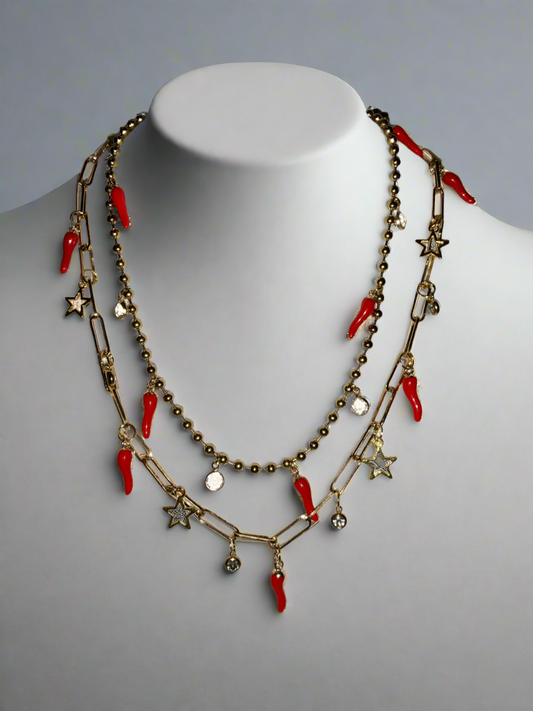 Chilli Peppers short necklace